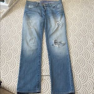 Gap distressed straight leg boyfriend jeans